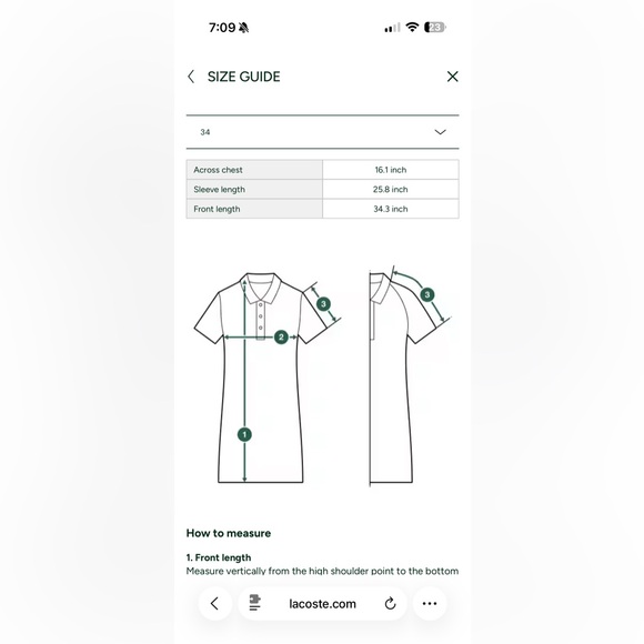 Lacoste Fit & Flare Wool Dress! EUC! - Picture 6 of 6